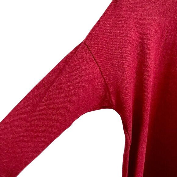 Uniqlo Sweater Dress Cranberry Knit Long Sleeve Turtleneck Midi Women's Size XS - Picture 9 of 15